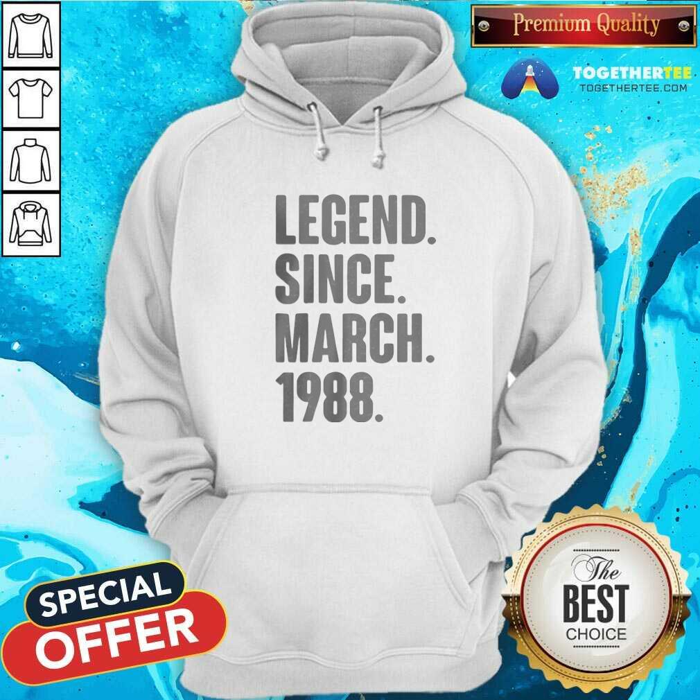 Official Legend Since March 1988 Birthday Shirt - Image 5