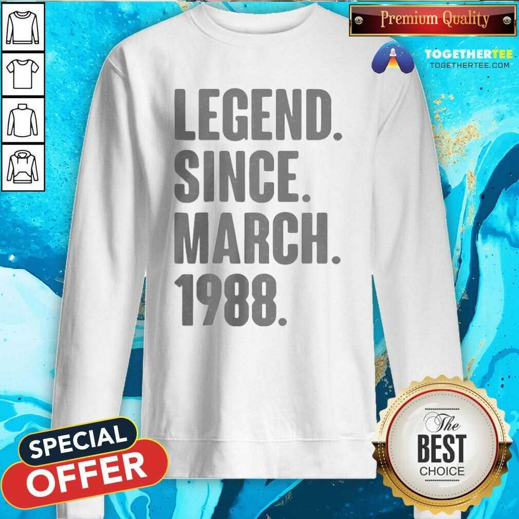 Official Legend Since March 1988 Birthday Shirt - Image 4