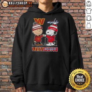 Alternative view of Top Snoopy And Charlie Brown Washington Sports Commanders X Capitals Skyline T-Shirt