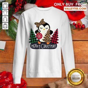 Alternative view of High Quality Penguin Merry Christmas Tree Ball Shirt