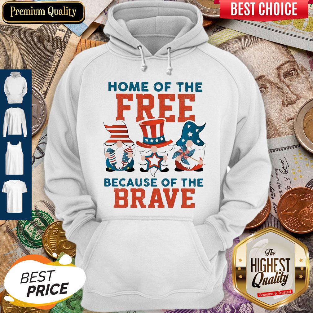 Home Of The Free Because Of The Brave Santa American Flag Veteran Independence Day Shirt - Image 3