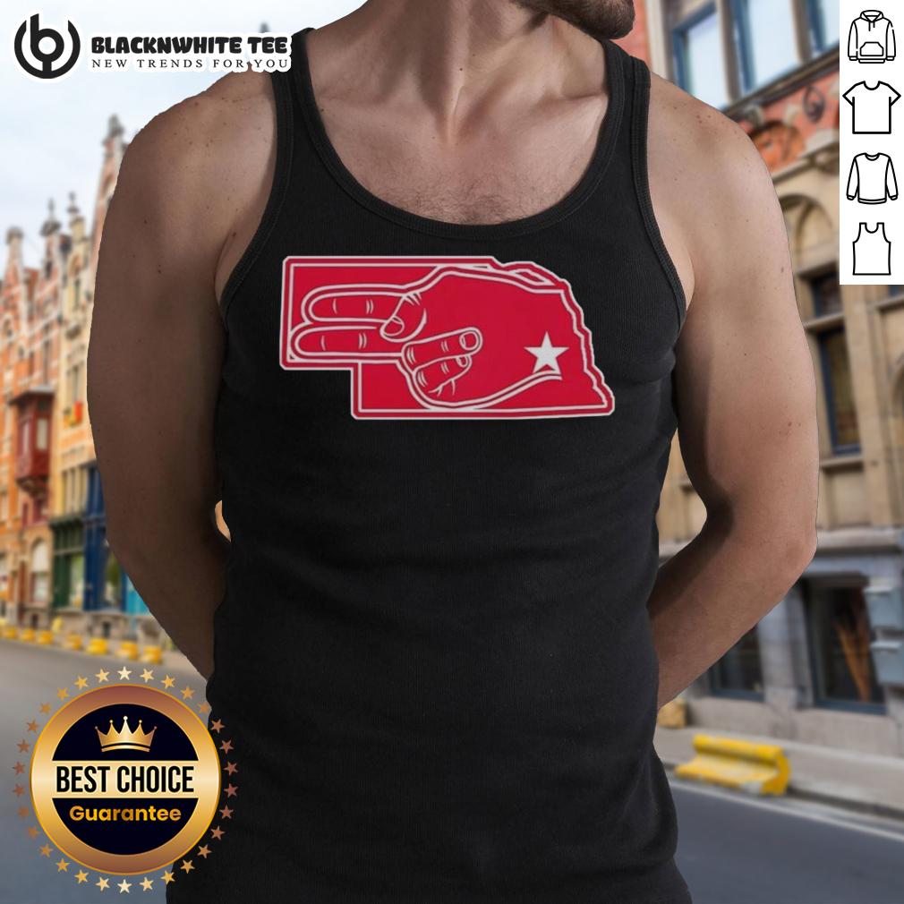 Premium Fingers Nebraska Map T-Shirt - Image 4