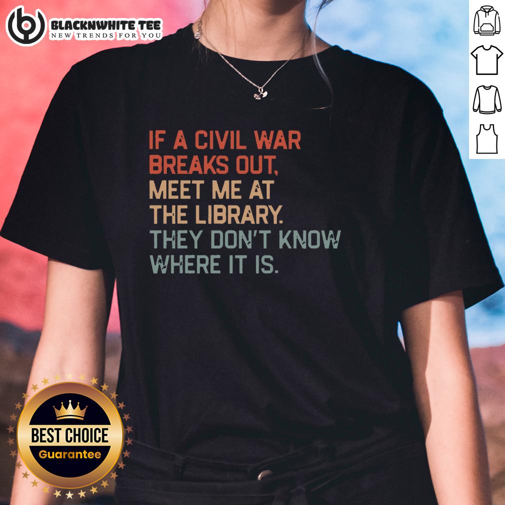 Top Meet Me At The Library T-Shirt - Image 3