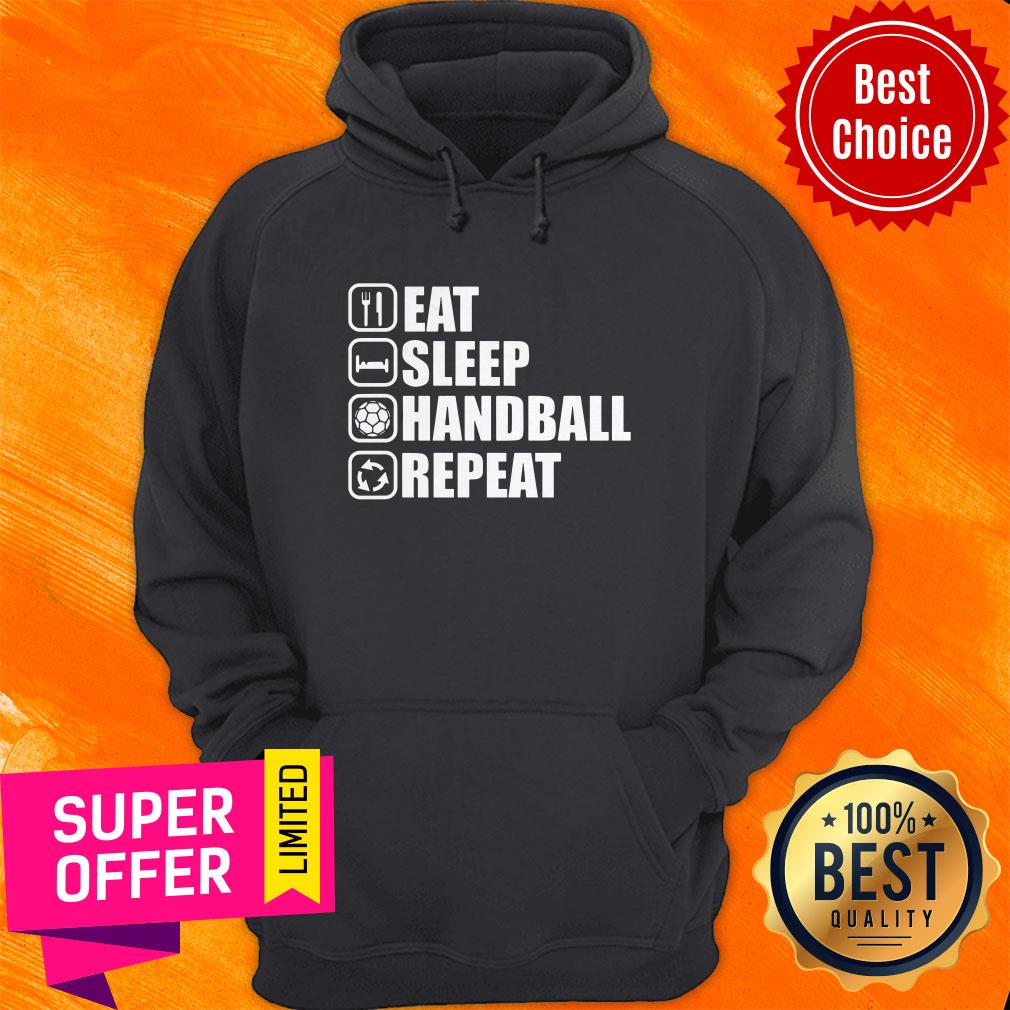 Awesome Eat Sleep Handball Repeat Shirt - Image 3
