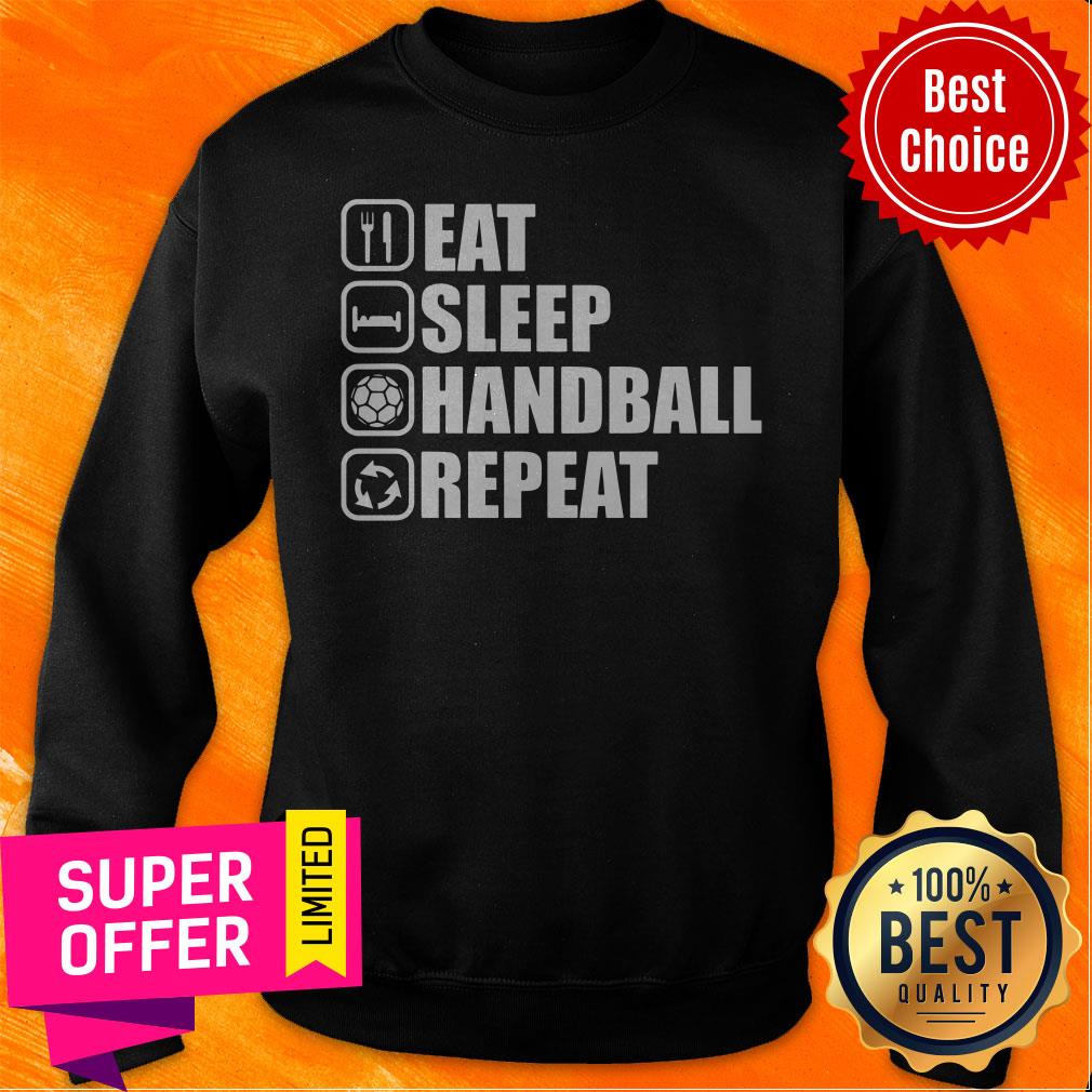 Awesome Eat Sleep Handball Repeat Shirt - Image 2