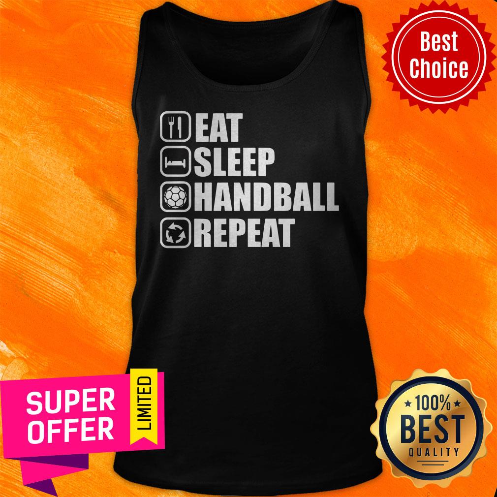 Awesome Eat Sleep Handball Repeat Shirt - Image 5