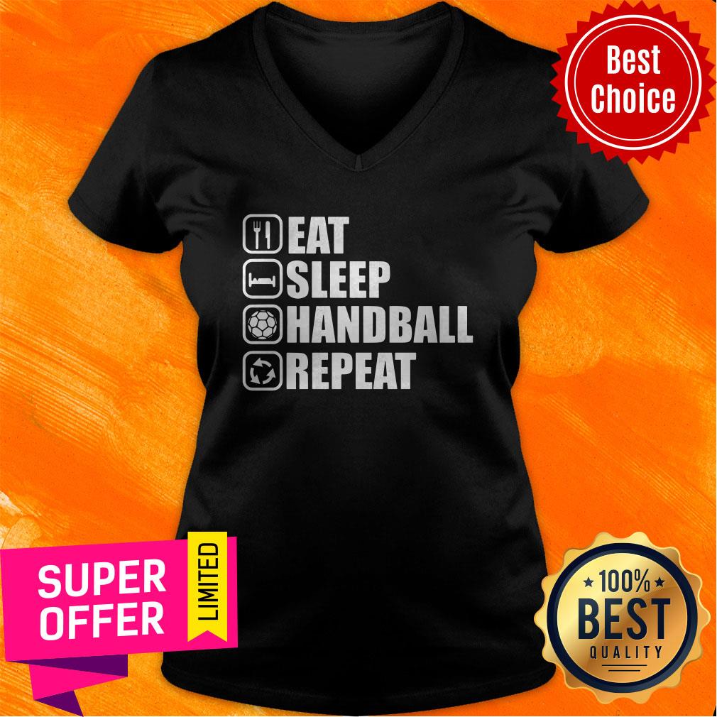 Awesome Eat Sleep Handball Repeat Shirt - Image 4