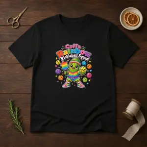 Hot Coffs Rainbow Pickleball Squad Kawaii Shirt