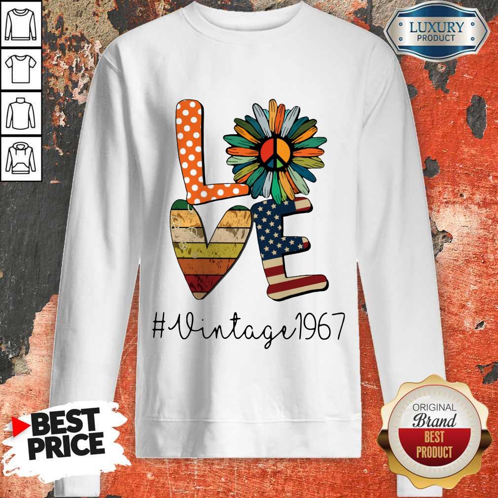 I Love Hippie Sunflower #Vintage 1967 Shirt - Image 5