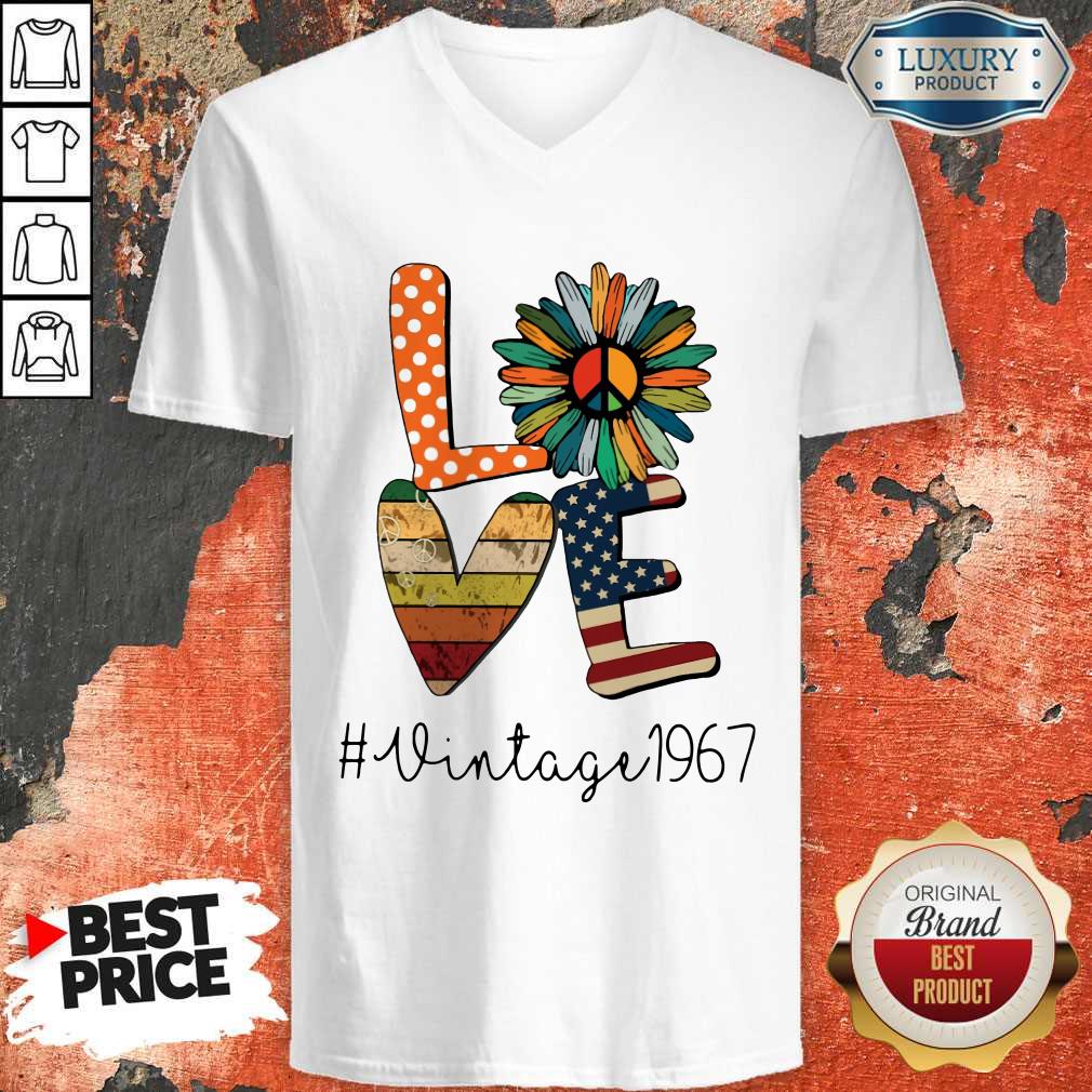 I Love Hippie Sunflower #Vintage 1967 Shirt - Image 2