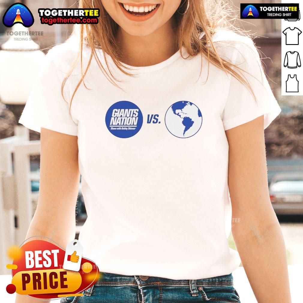 Awesome New York Giants Nation Vs The World T-Shirt - Image 3