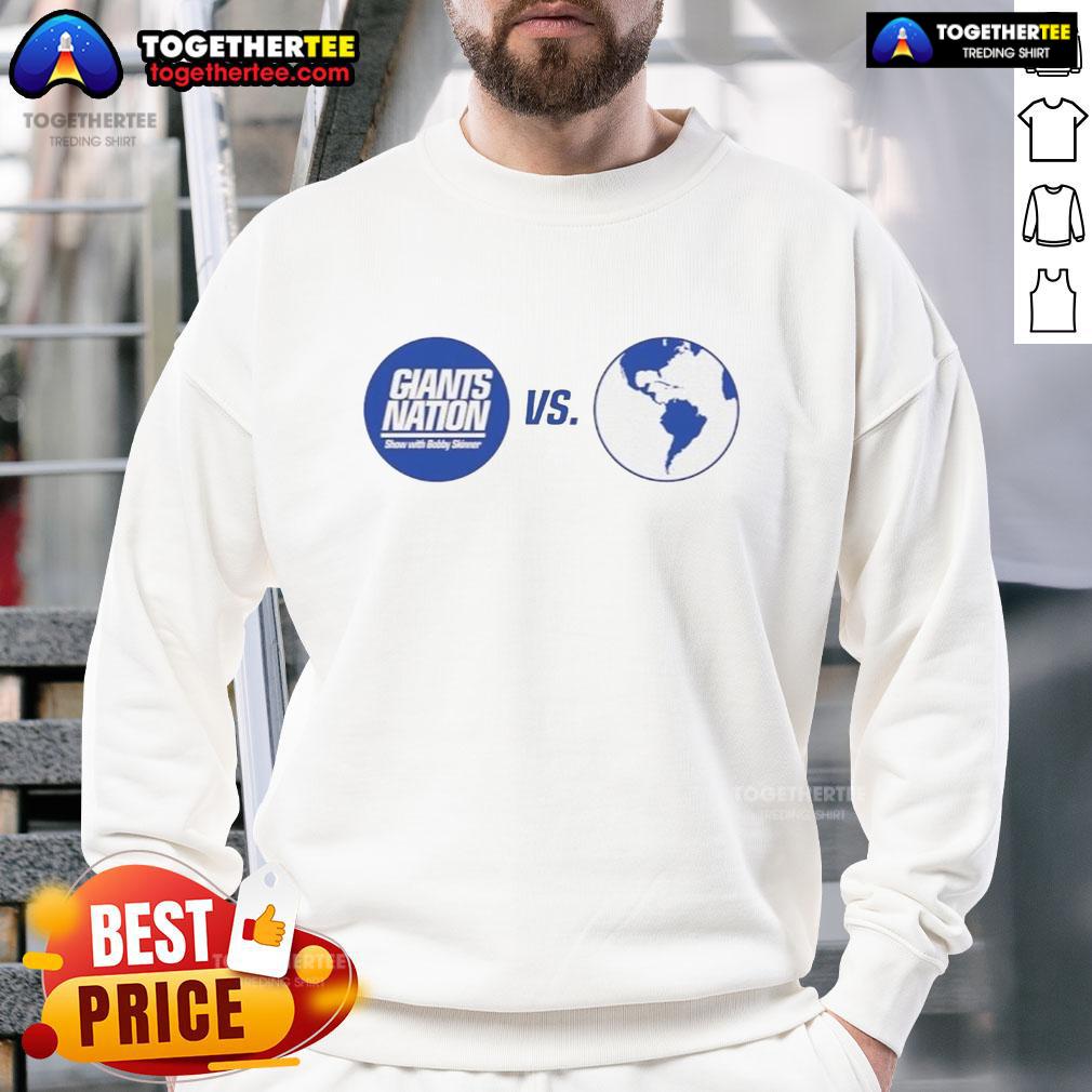 Awesome New York Giants Nation Vs The World T-Shirt - Image 5