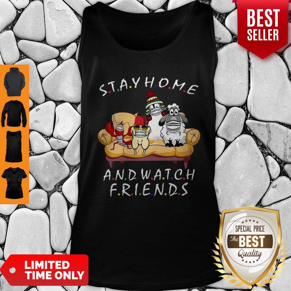 Perfect Pets Stay Home And Watch Friends Cartoon COVID-19 Shirt - Image 3