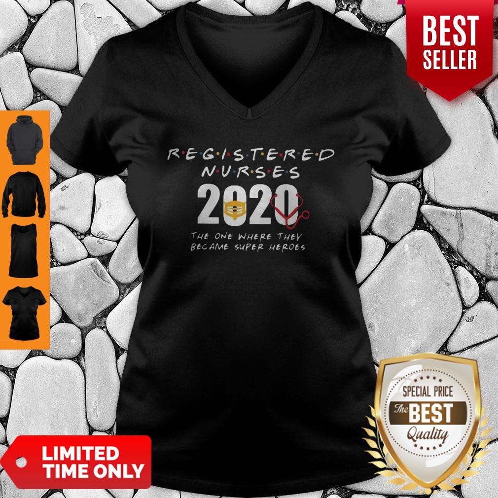 Wonderful Registered Nurses 2020 The One Where They Became Super Heroes COVID-19 Shirt - Image 2
