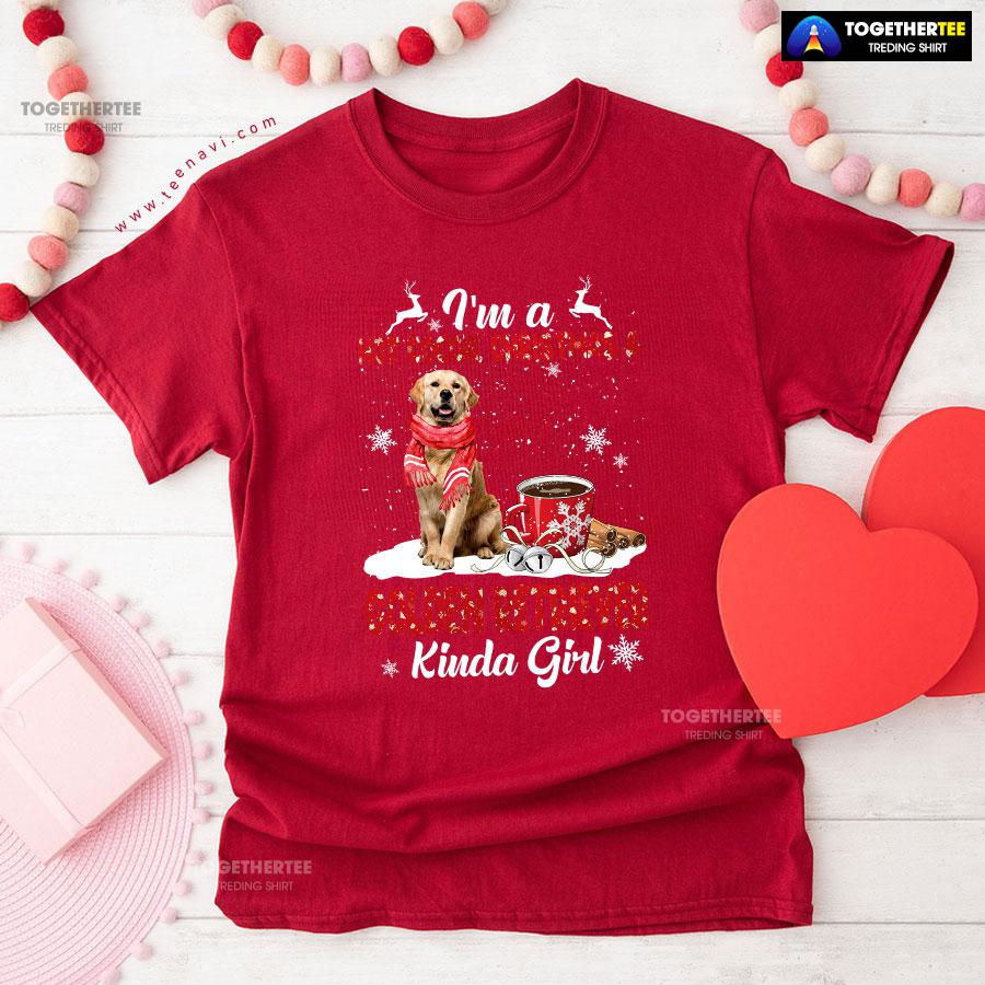 I’m A Hot Cocoa Christmas Golden Retriever Kinda Girl For Christmas T-Shirt - Image 8