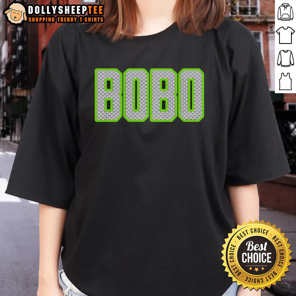 Premium Bobo Custom Neon Green Pattern Text Seattle Seahawks T-Shirt - Image 3