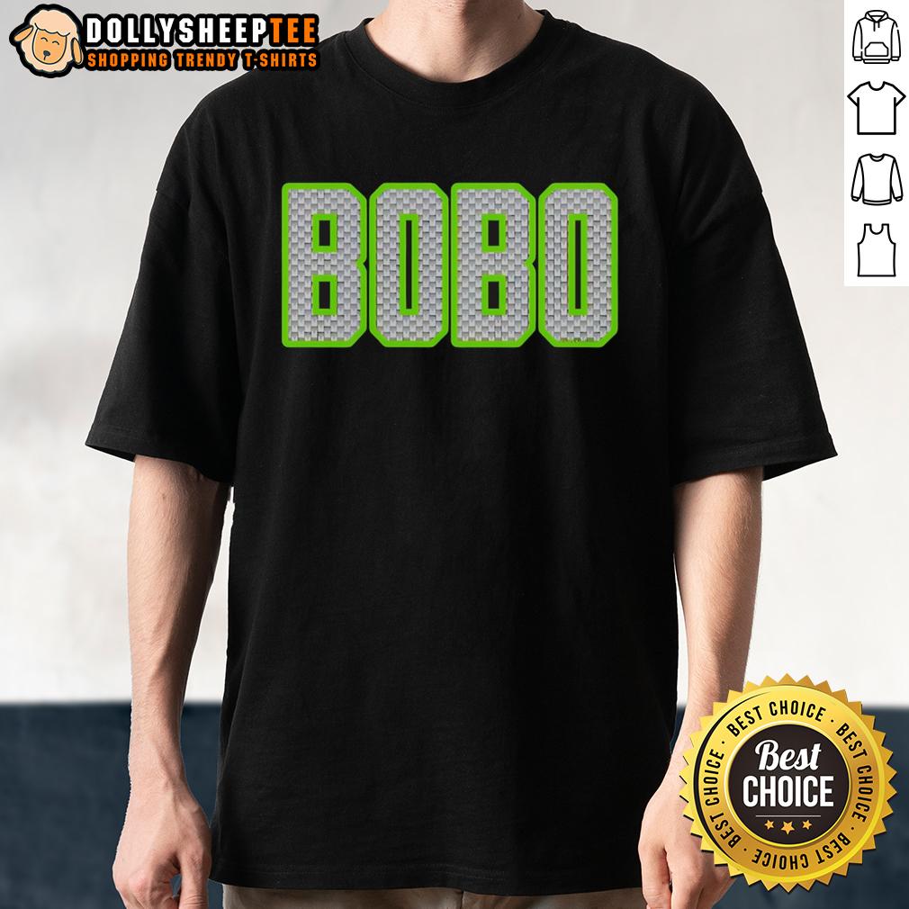 Premium Bobo Custom Neon Green Pattern Text Seattle Seahawks T-Shirt