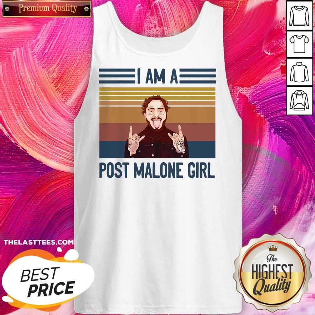Pretty Post Malone I Am A Post Malone Girl Vintage Shirt - Image 3