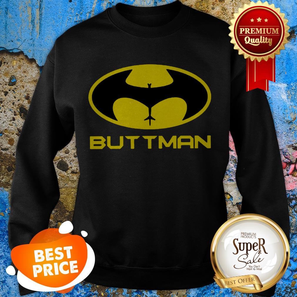 Nice Batman Logo Buttman Parody Shirt - Image 3