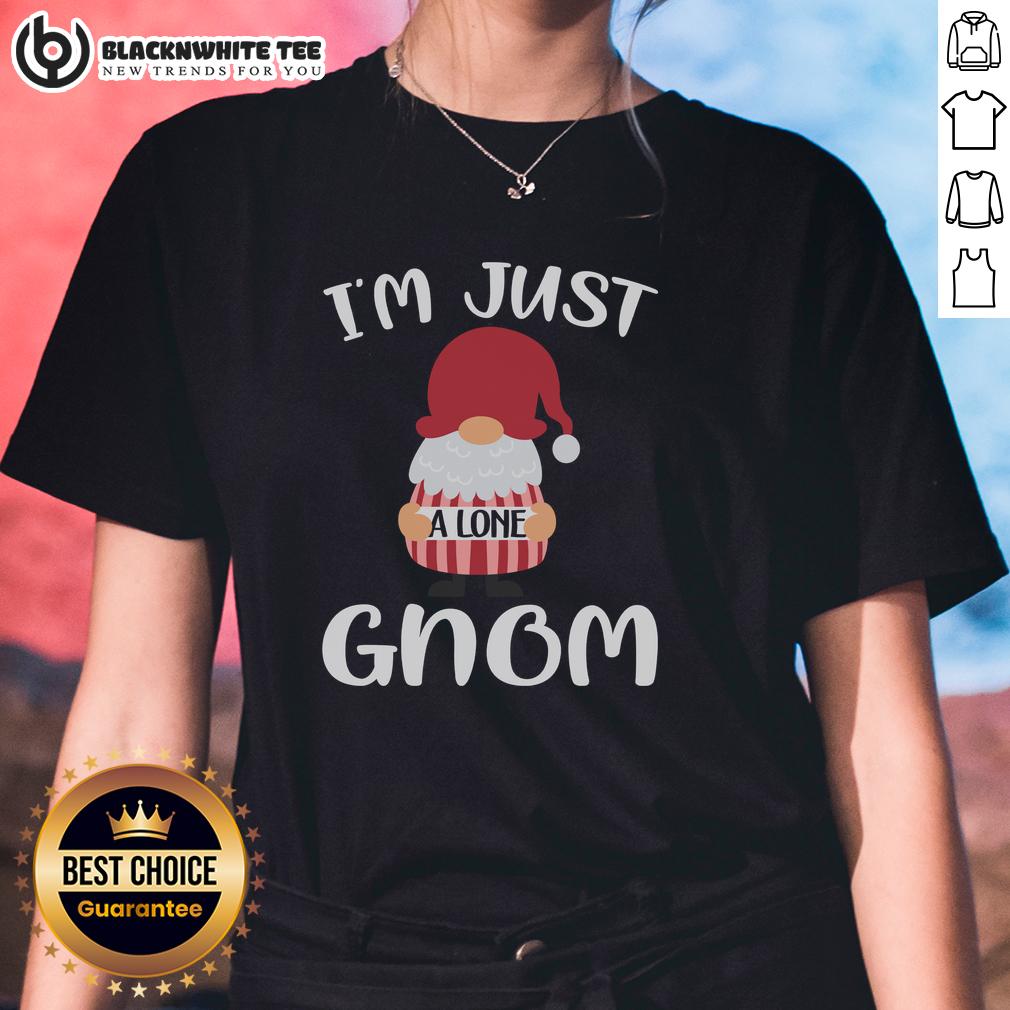 Awesome Valentine Gnome I'm Just A Lone Gnom T-Shirt - Image 3