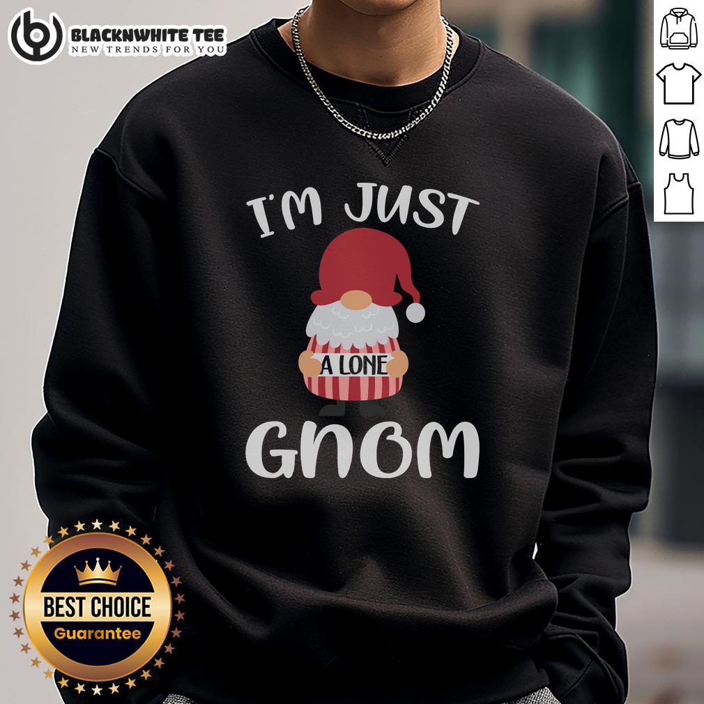 Awesome Valentine Gnome I'm Just A Lone Gnom T-Shirt - Image 5