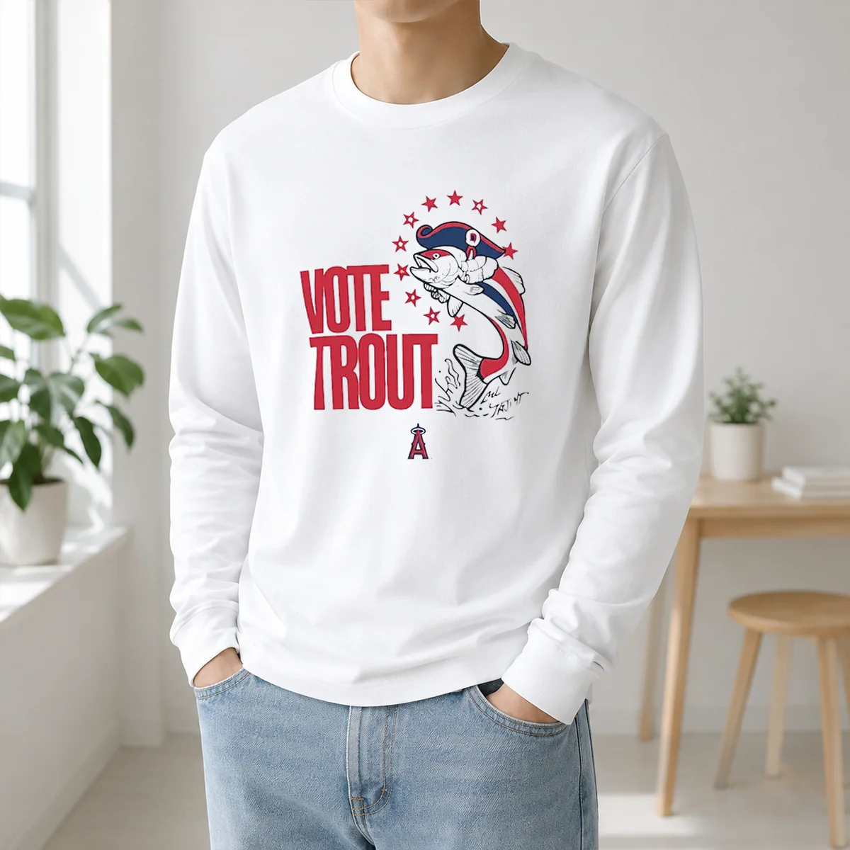 Pretty Trout Signature Vote For Mike Trout Angels Shirt - Image 5