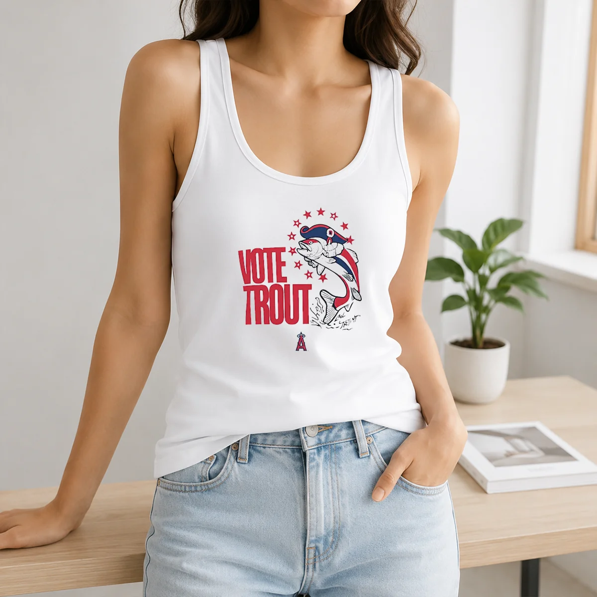 Pretty Trout Signature Vote For Mike Trout Angels Shirt - Image 3
