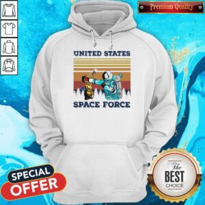 Alternative view of Top Astronaut Punch Alien In The Face United States Space Force Vintage Shirt