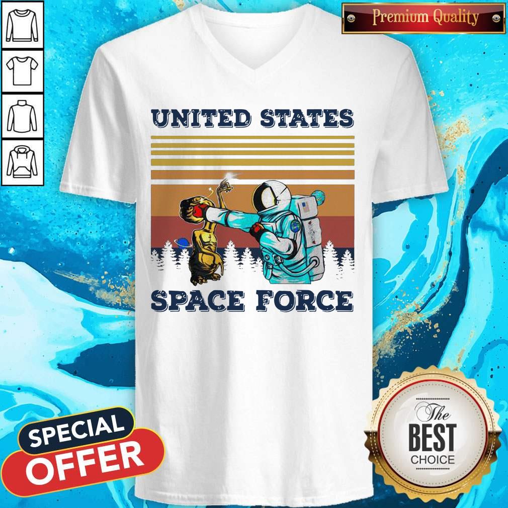 Top Astronaut Punch Alien In The Face United States Space Force Vintage Shirt - Image 4