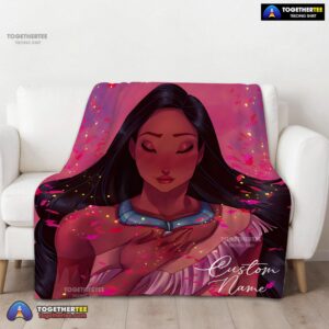 Alternative view of Official Whispers Of The Wind Pocahontas Colors Of The Wind Blanket Fleece Customized Blanket