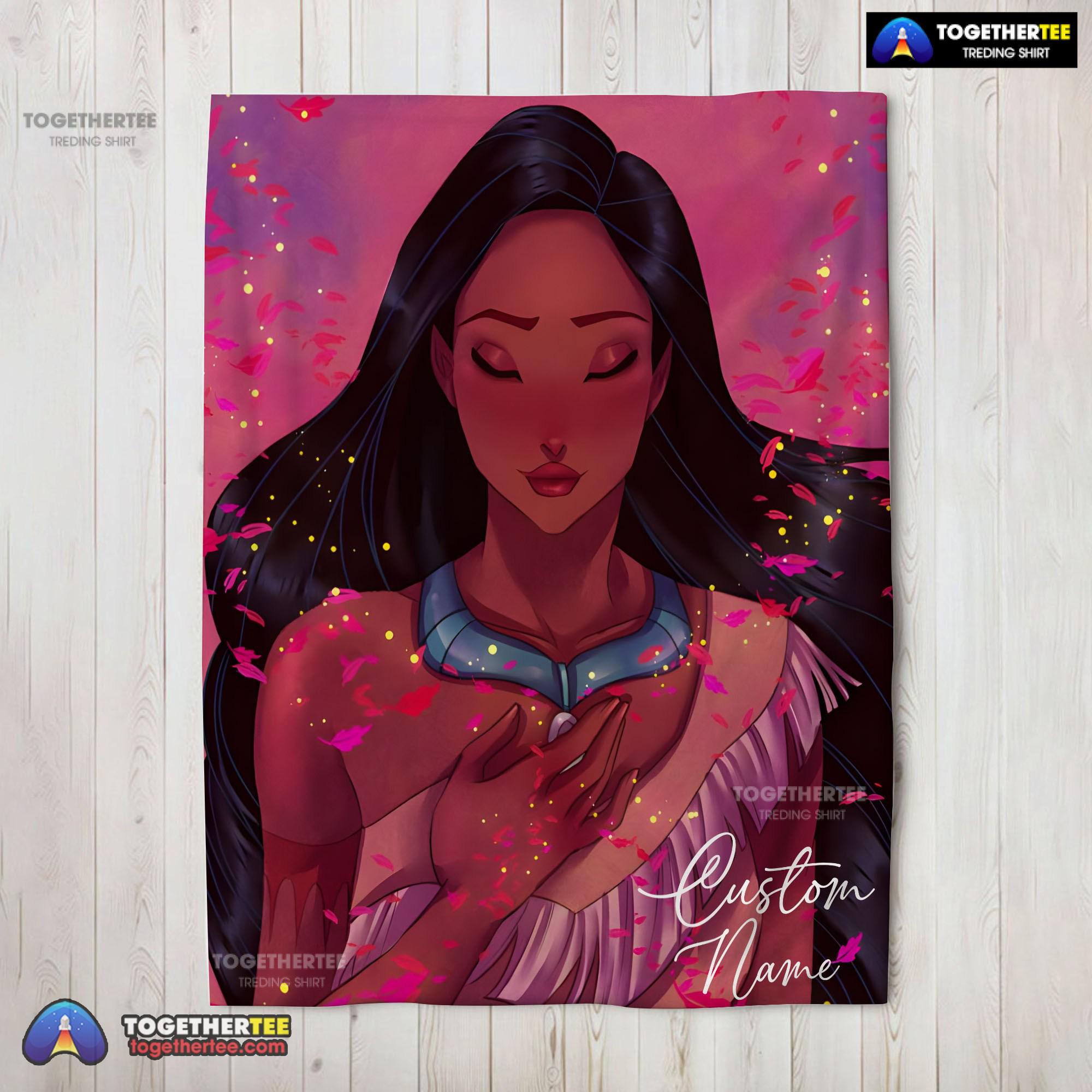 Official Whispers Of The Wind Pocahontas Colors Of The Wind Blanket Fleece Customized Blanket