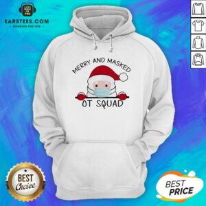 Alternative view of Premium Santa Face Mask Merry And Masked Ot Squad Christmas Shirt