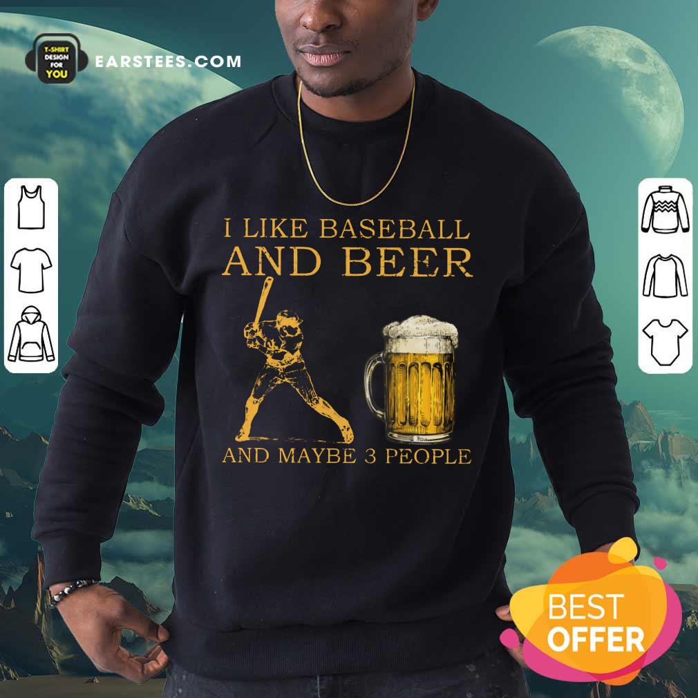 Top I Like Baseball And Beer Shirt - Image 3