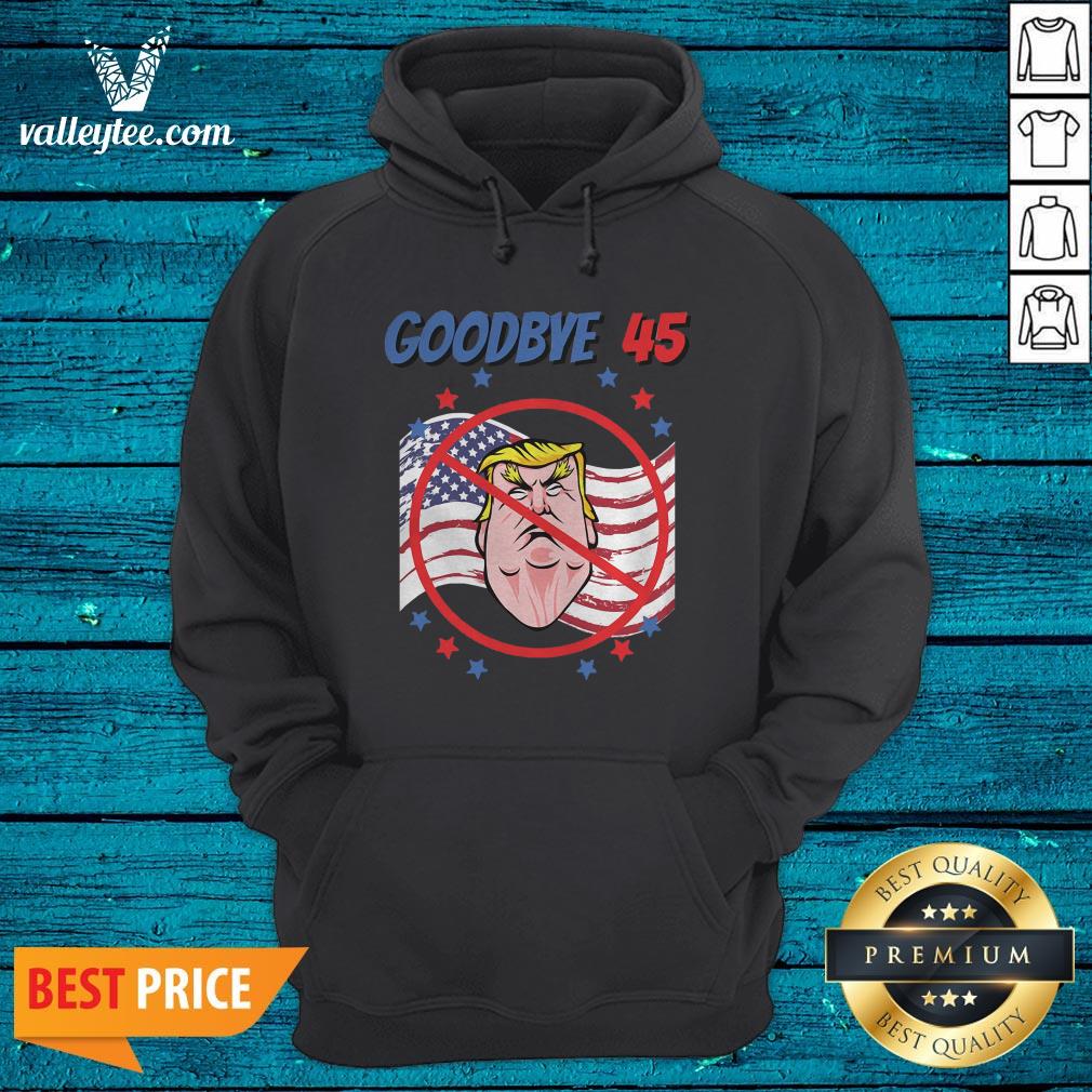 Cute Byedon Goodbye 45 Trump American Flag Shirt - Image 3
