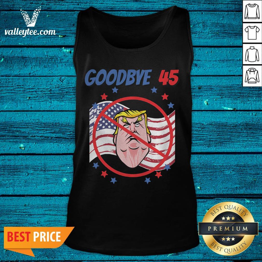 Cute Byedon Goodbye 45 Trump American Flag Shirt - Image 5