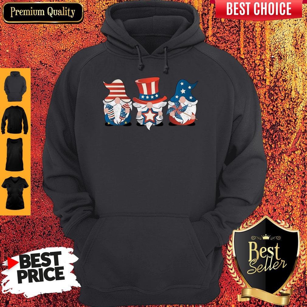 Official 4th Of July American Flag Gnome Shirt - Image 2