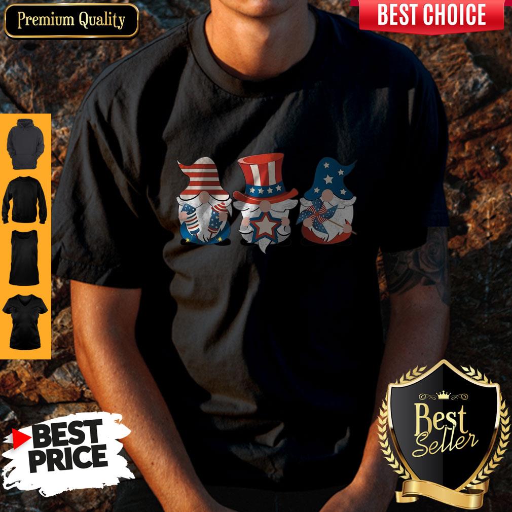 Official 4th Of July American Flag Gnome Shirt