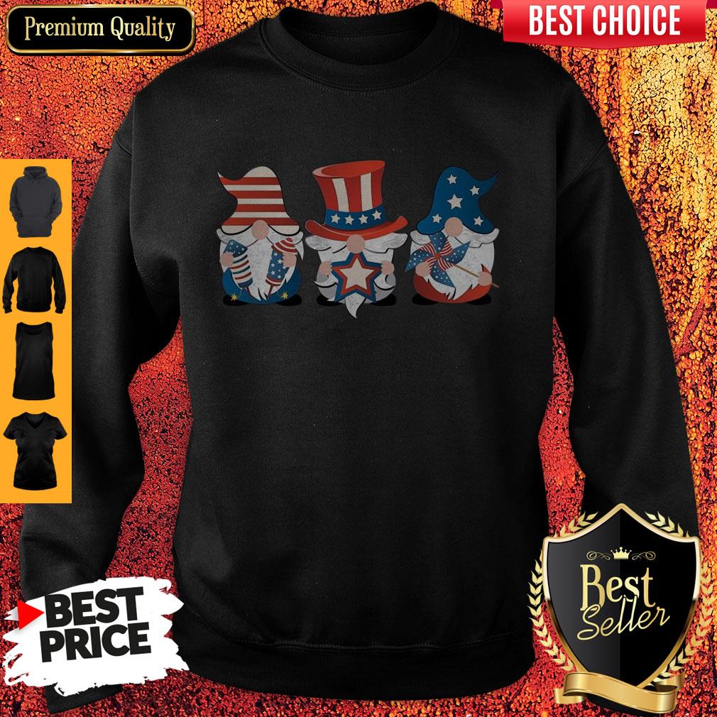 Official 4th Of July American Flag Gnome Shirt - Image 5