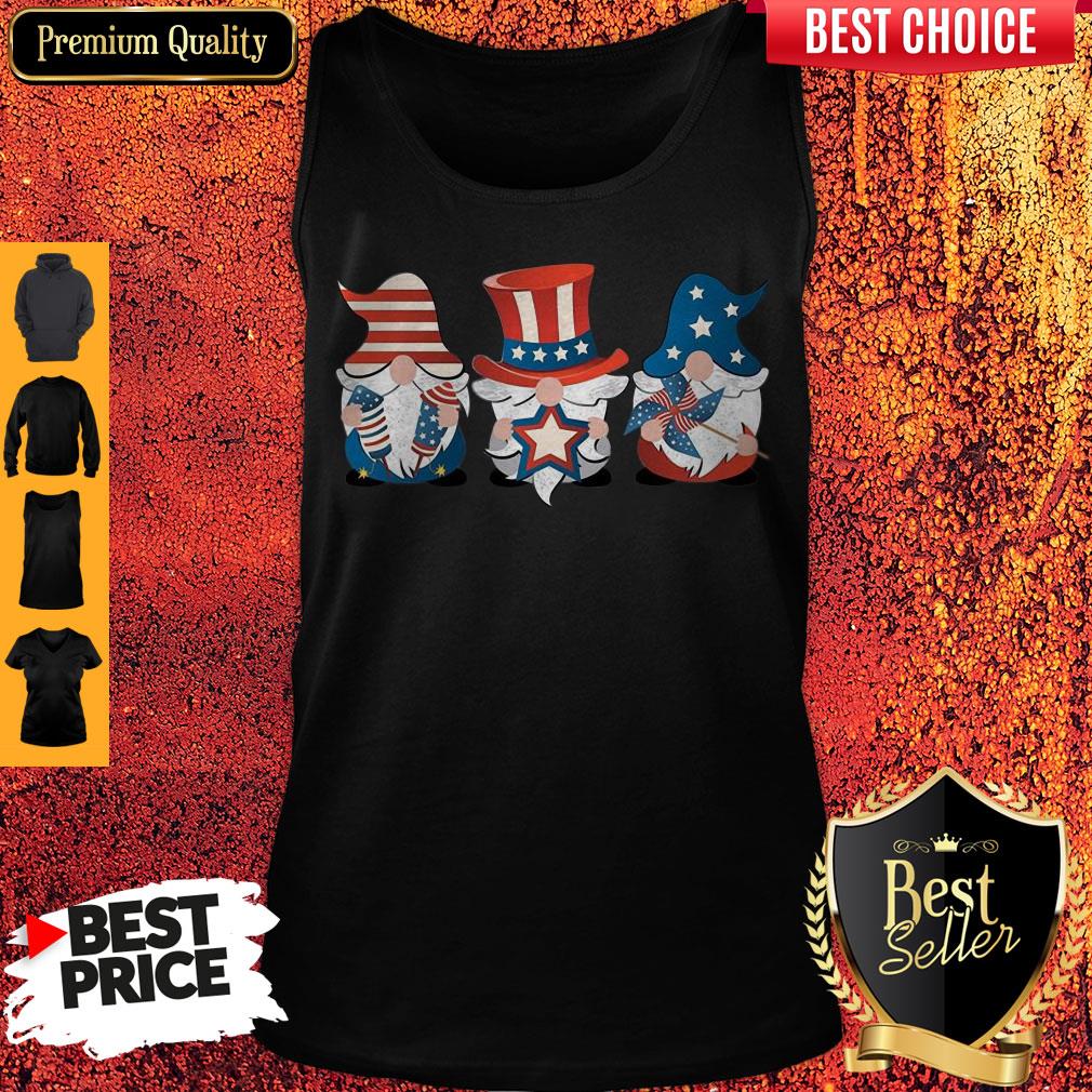 Official 4th Of July American Flag Gnome Shirt - Image 4