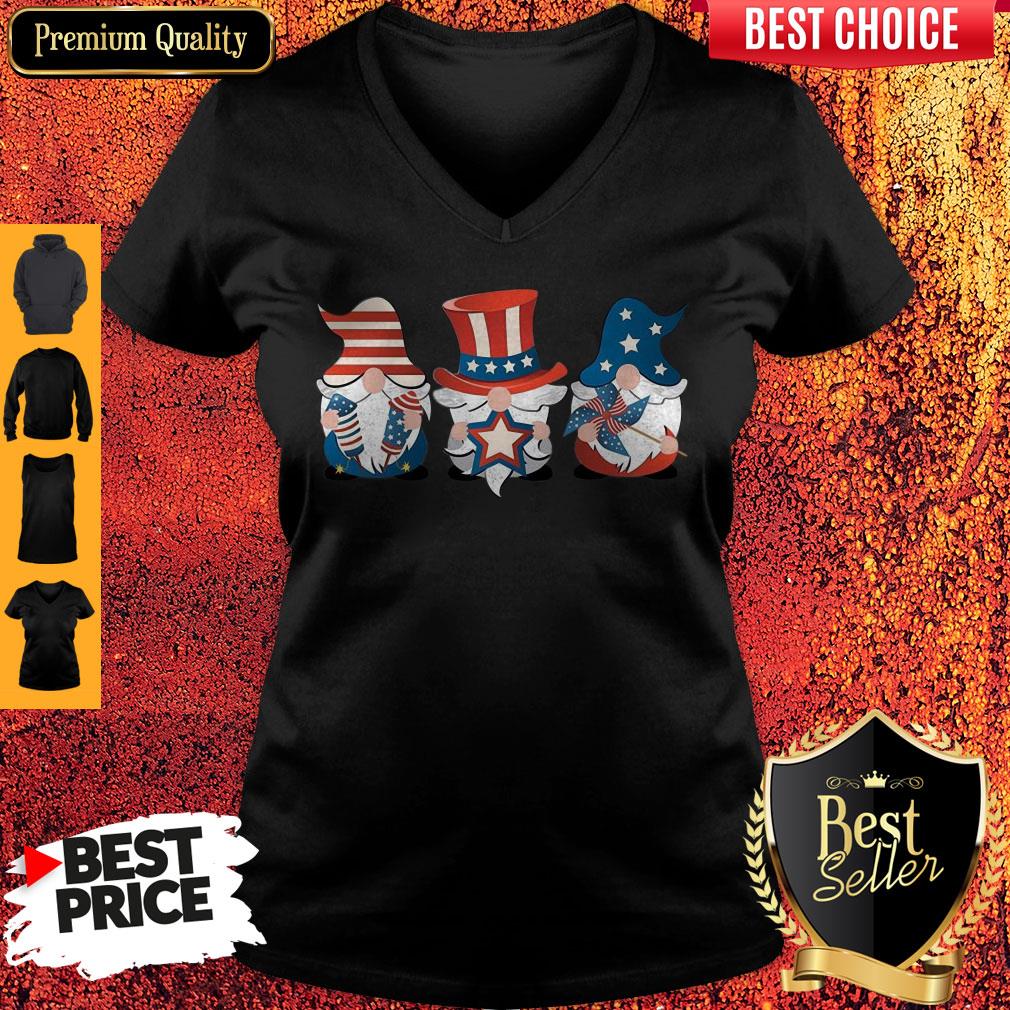 Official 4th Of July American Flag Gnome Shirt - Image 3