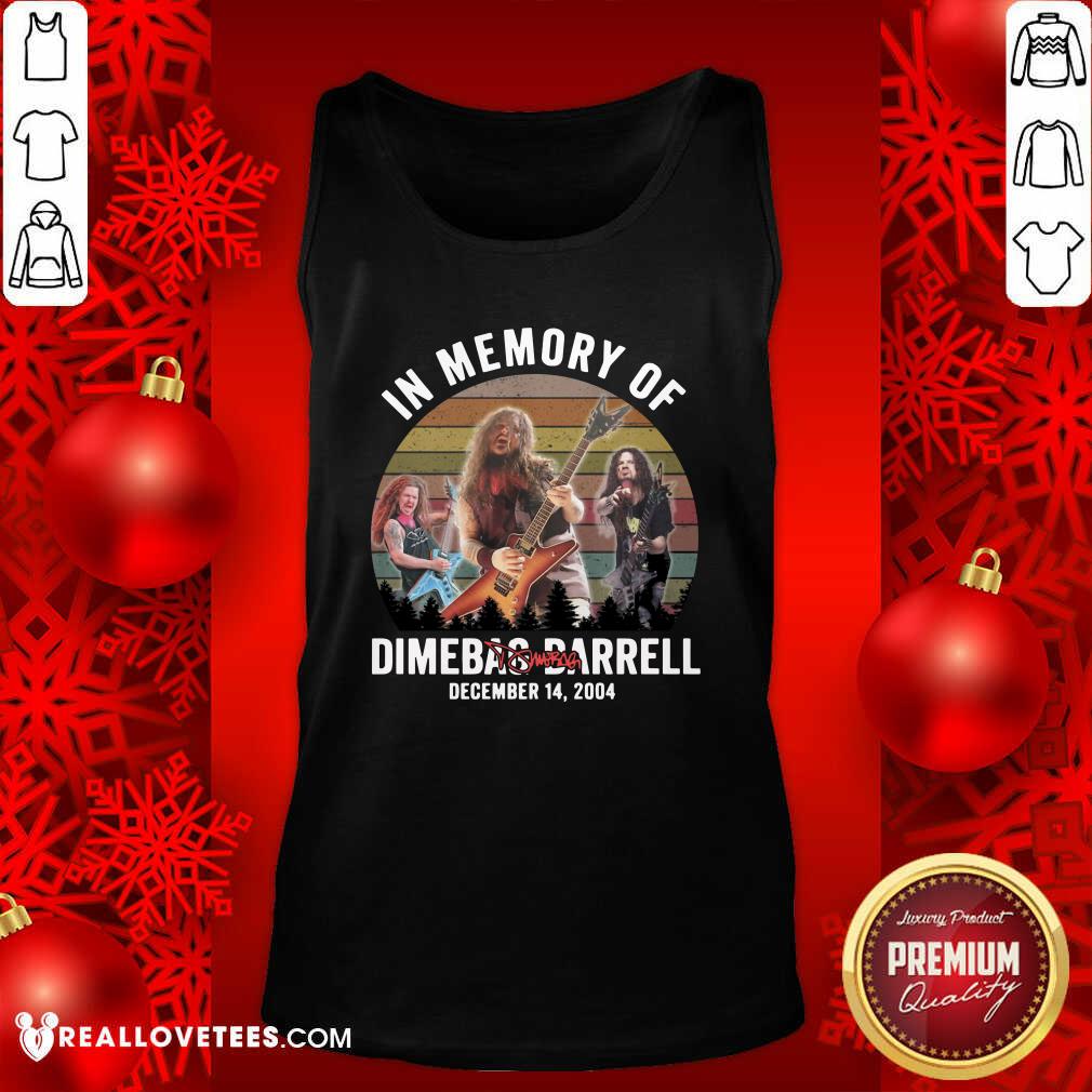 Top In Memory Of Dimebag Darrell December 14 2004 Vintage Signature Shirt - Image 2