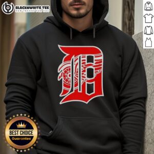 Alternative view of Happy Detroit Tigers X Red Wings Logo Mashup T-Shirt