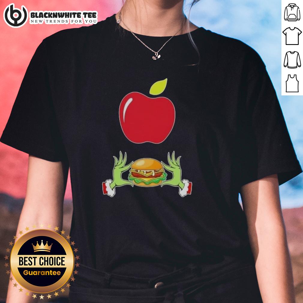 Happy Grinch Hands Love Applebee's Merry Christmas T-Shirt - Image 3