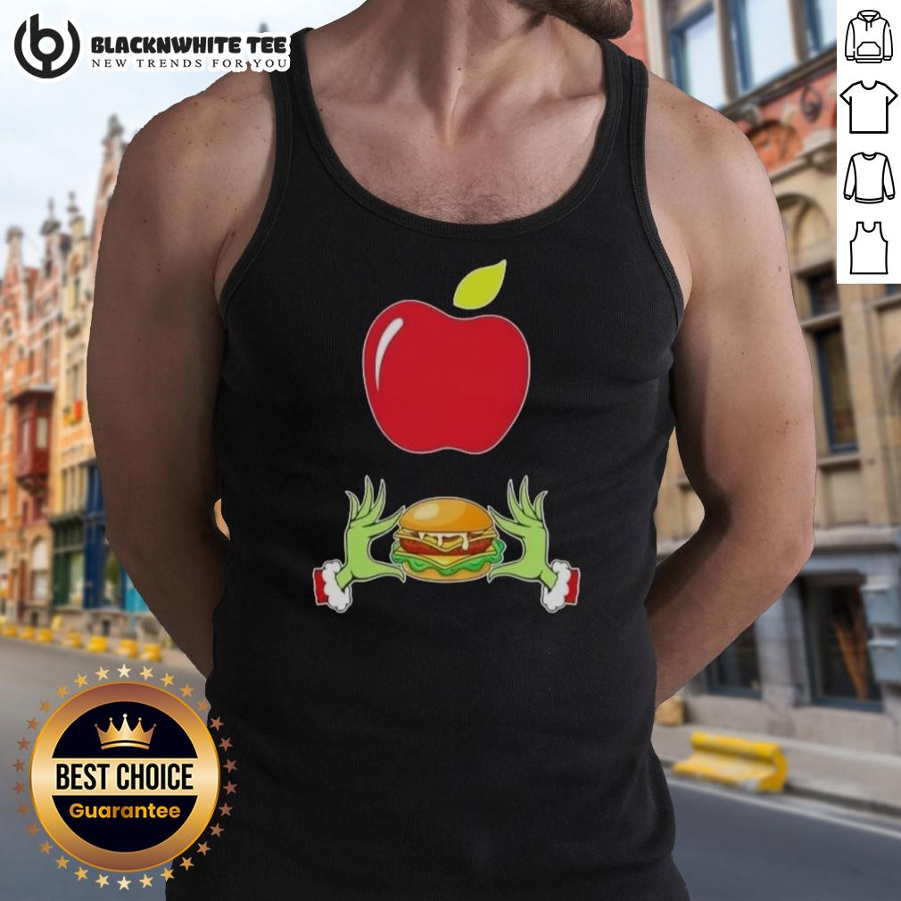 Happy Grinch Hands Love Applebee's Merry Christmas T-Shirt - Image 4