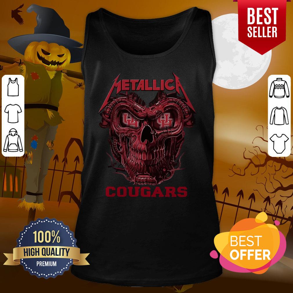 Great Skull Metallica Houston Cougars Shirt - Image 3