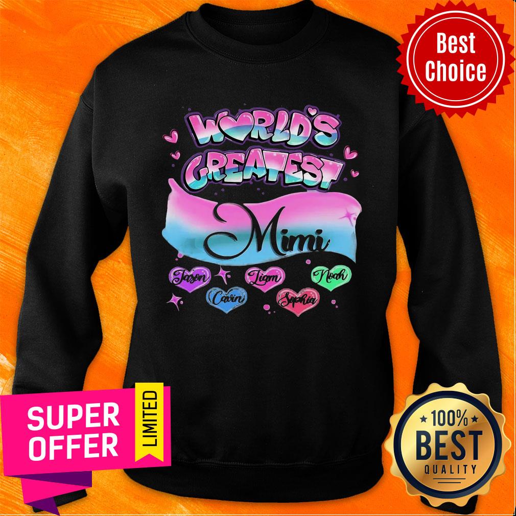 Awesome Girly World's Greatest Mimi Art Shirt - Image 4