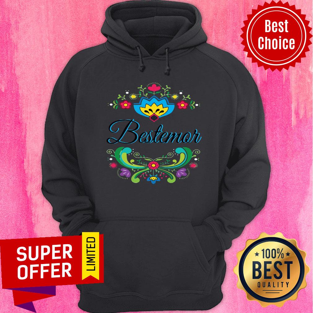 Funny Bestemor Norwegian Rosemaling Shirt - Image 2