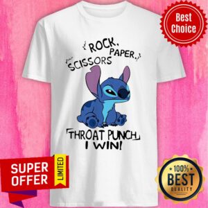 Stitch Rock Paper Scissors Throat Punch I Win Shirt