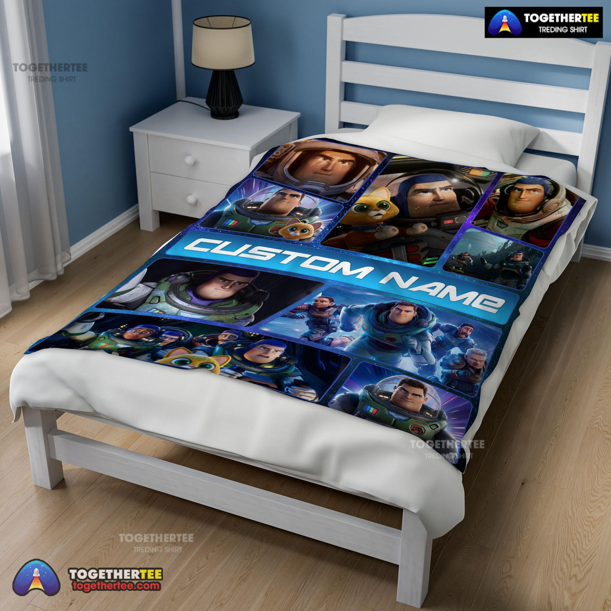 Official Disney Buzz Lightyear Collage Fleece Customized Blanket - Image 3