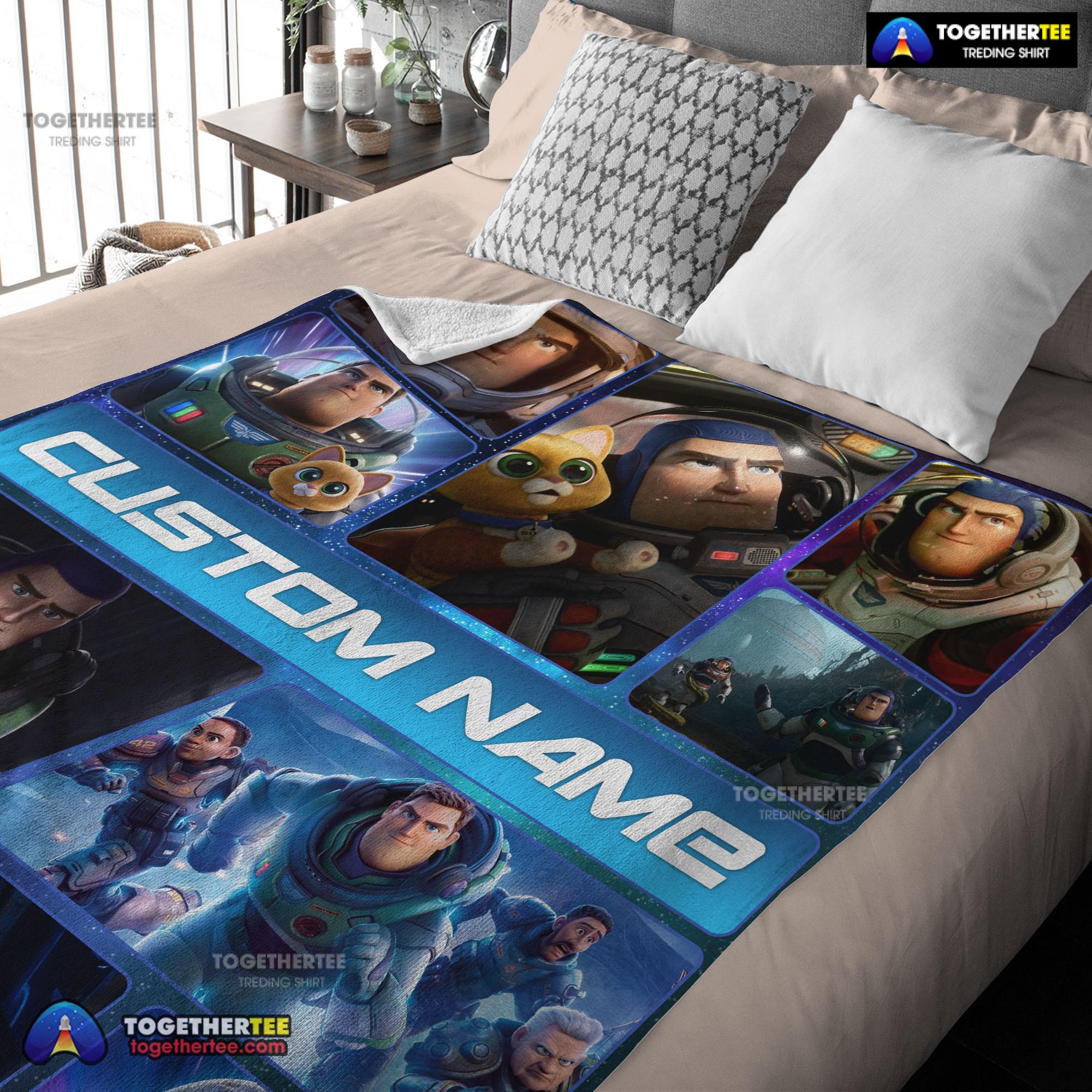 Official Disney Buzz Lightyear Collage Fleece Customized Blanket - Image 2